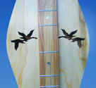 Flying Geese™ dulcimer soundholes by Ron Gibson Mountain Dulcimers